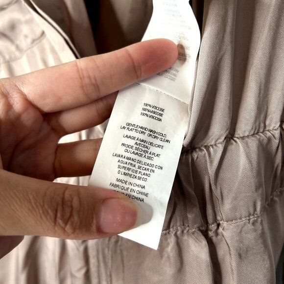 Nicholas Emma Brown Satin Collared Long Sleeve Jumpsuit Women's Size 8 - Picture 9 of 14